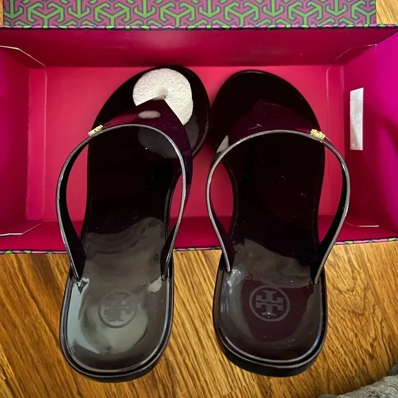 Tory Burch Miller Sandals in Eggplant - Picture 3 of 10